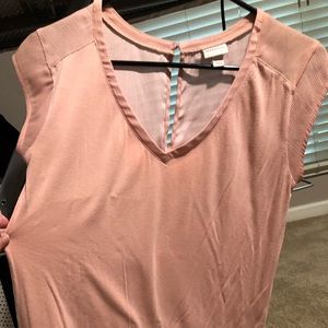 Sleeveless dress top, Pink button back.